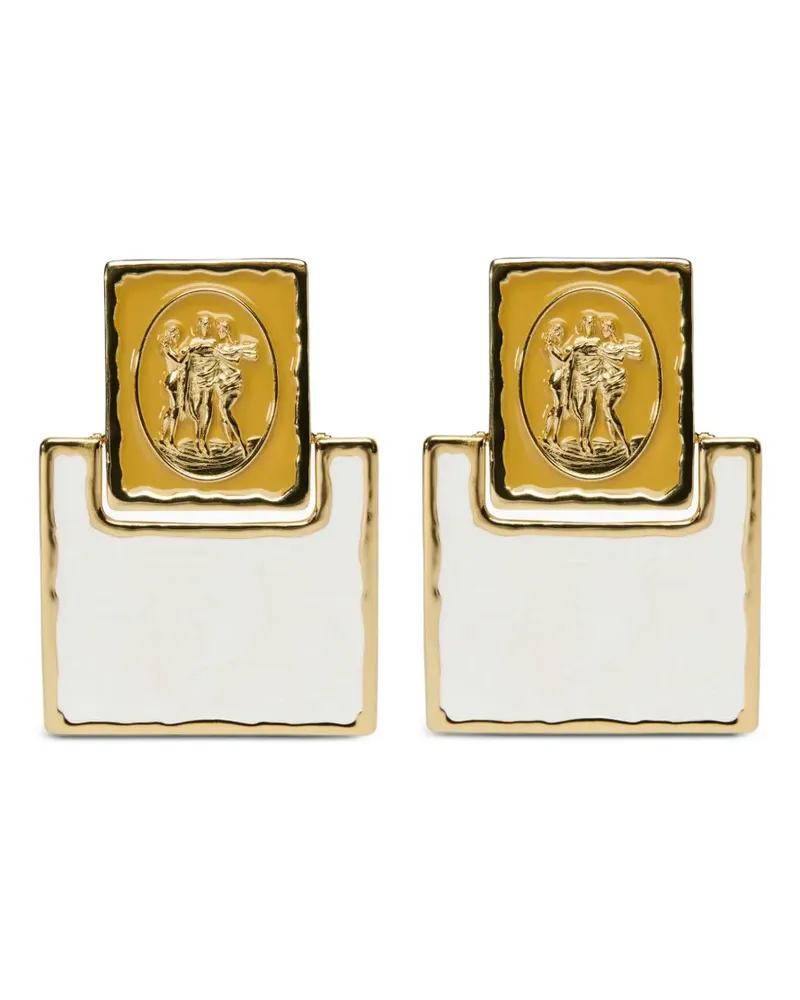 Nina Ricci Eckige Three Graces Ohrringe - Gold Gold