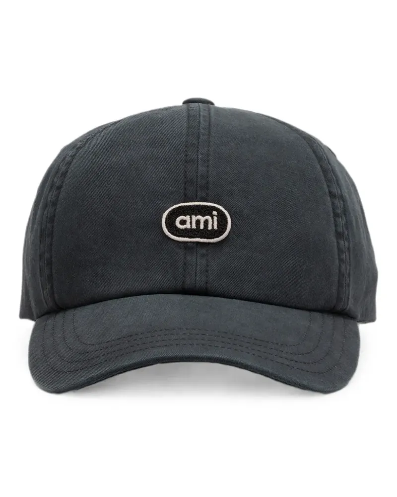 AMI Paris Baumwoll-Cap mit Ami-Patch - Grau Grau