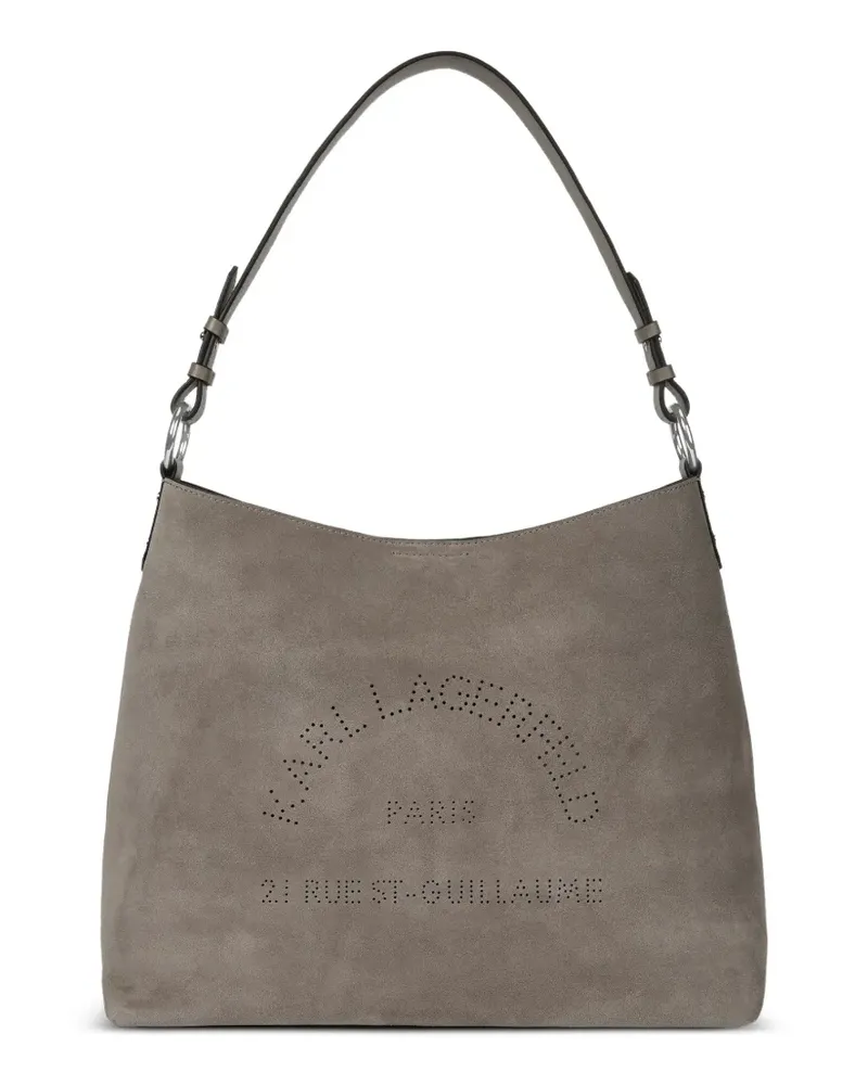 Karl Lagerfeld K/Daily Tasche aus Wildleder - Grau Grau