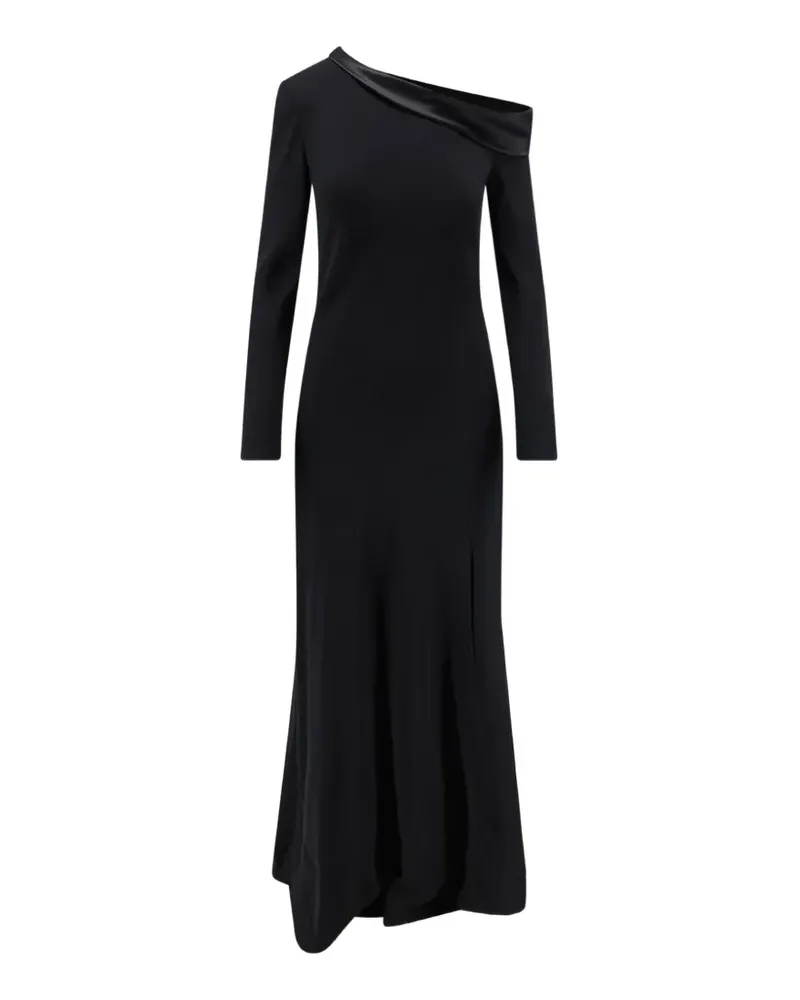 Alberta Ferretti one-shoulder satin gown - Schwarz Schwarz