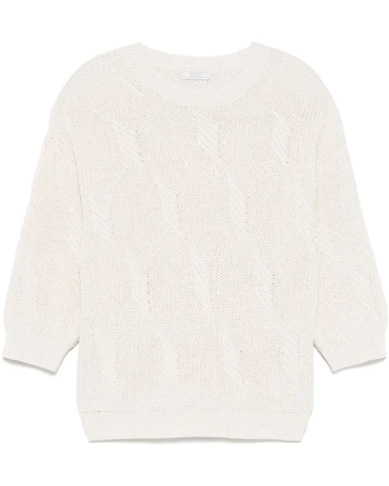 Peserico Pullover mit Pailletten - Nude Nude