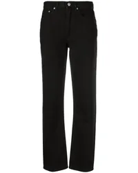 A.P.C. Gerade High-Rise-Jeans Schwarz