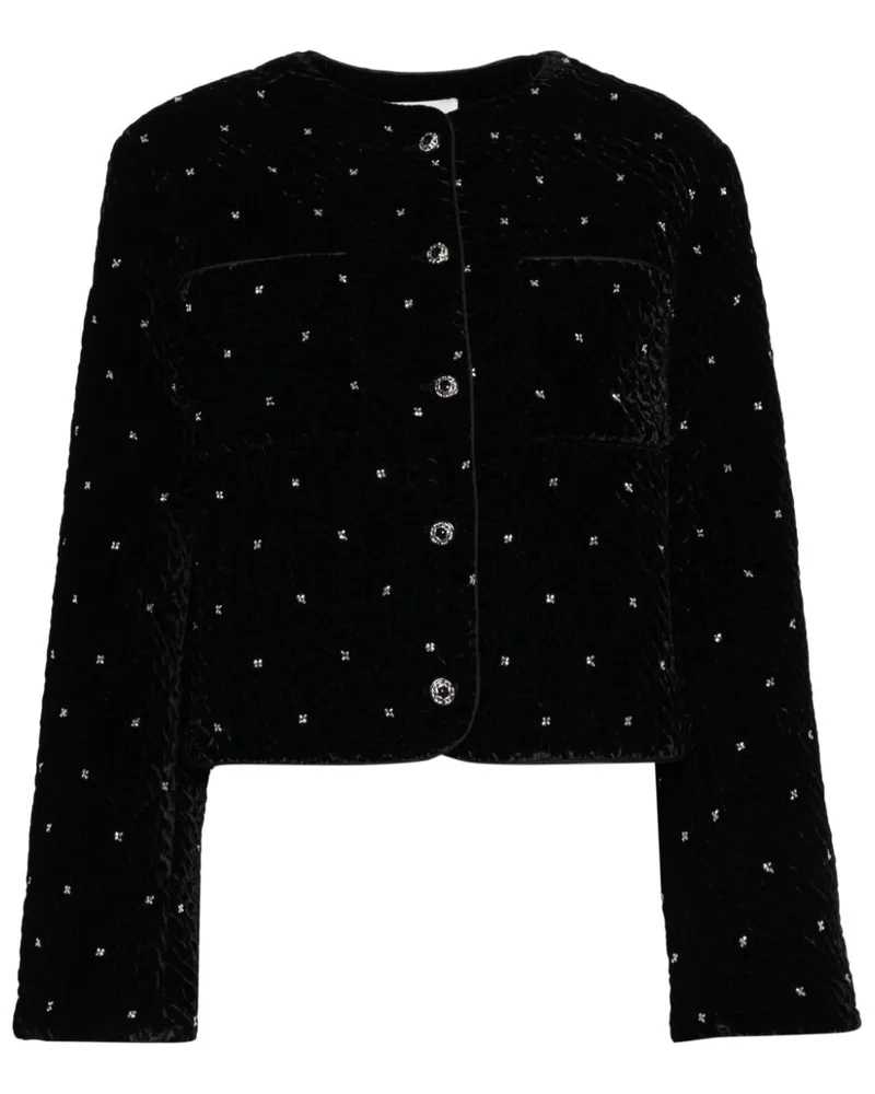 b+ab Jacke mit Pailletten - Schwarz Schwarz