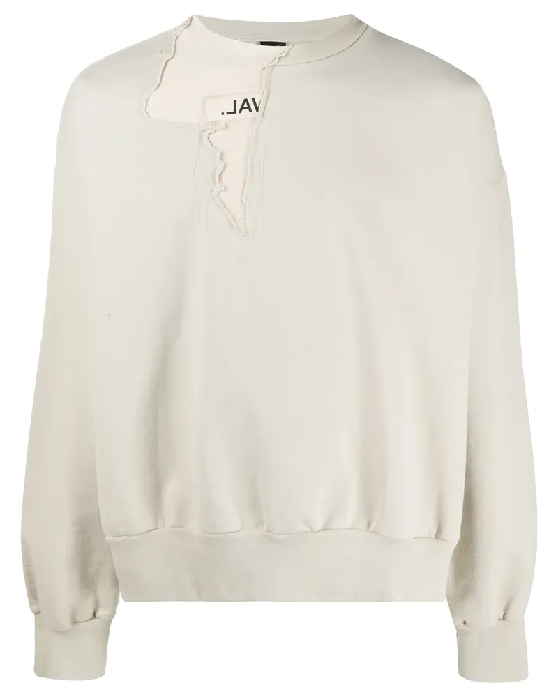VAL KRISTOPHER Sweatshirt im Distressed-Look - Nude Nude