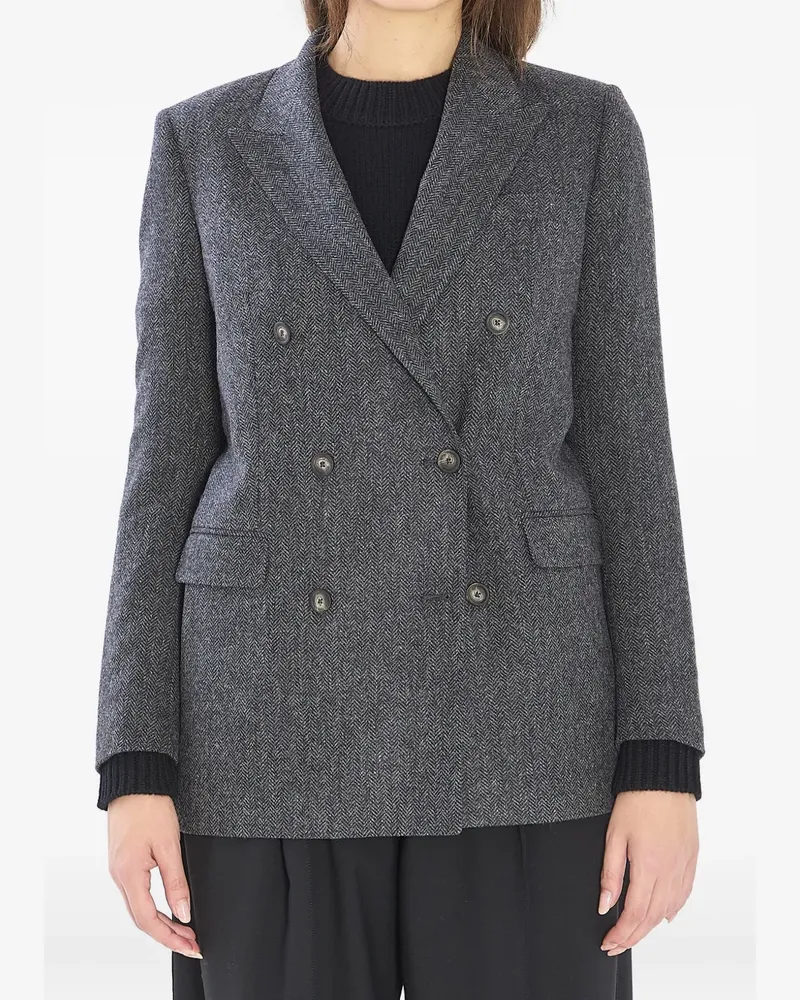 Tagliatore Jasmine Cabanjacke mit Fischgrätenmuster - Grau Grau