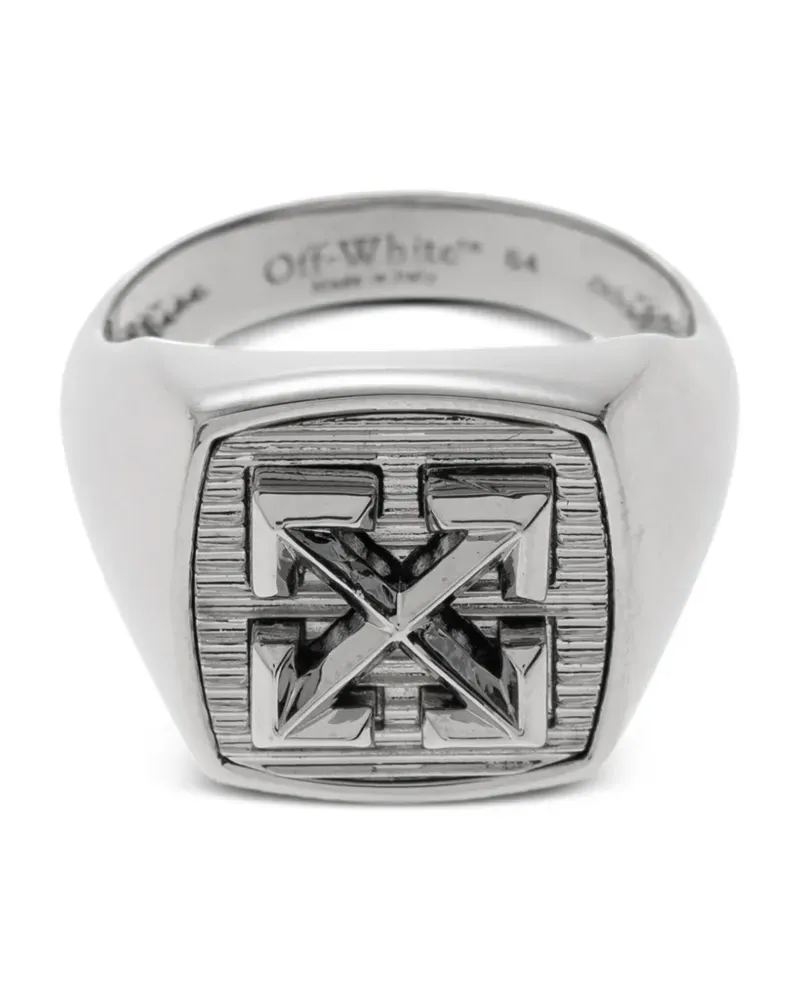 OFF-WHITE Arrows signet ring - Silber Silber