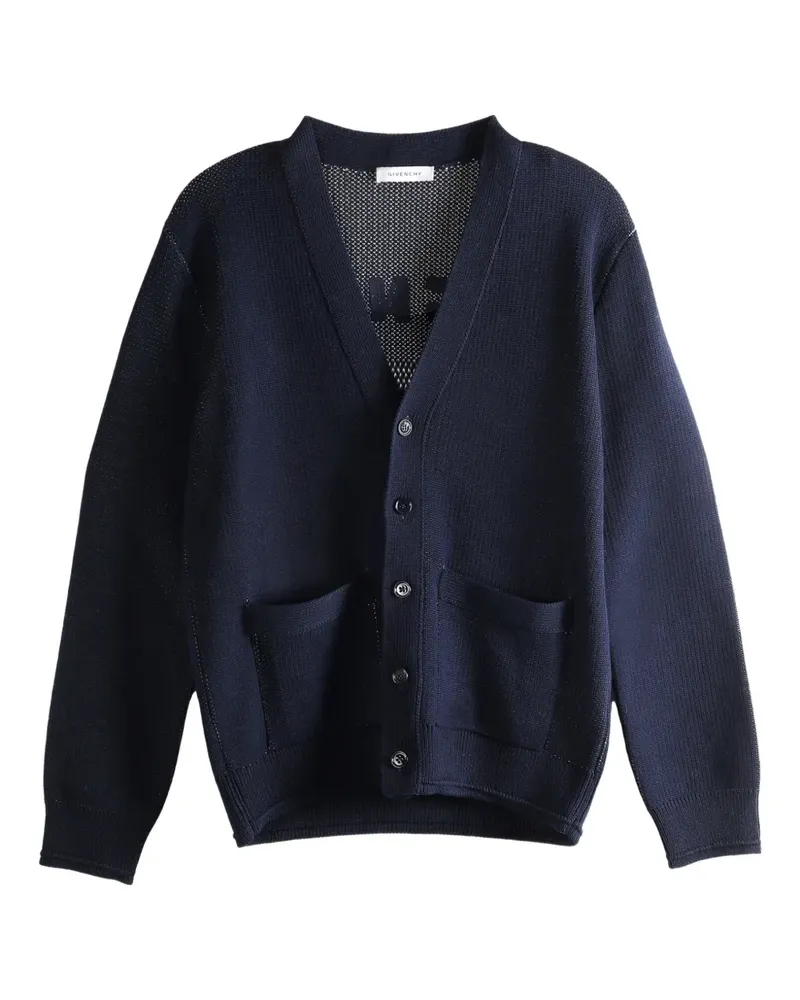 Givenchy V-neck button-up cardigan - Blau Blau