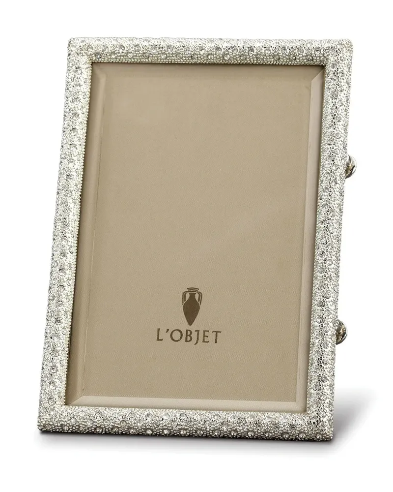 L’OBJET Eckiger Pavé-Bilderrahmen (20cm x 25cm) - Silber Silber