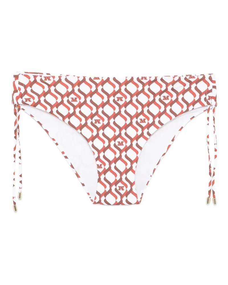 Max Mara Sibilla geometric-pattern bikini bottoms - Weiß Weiß