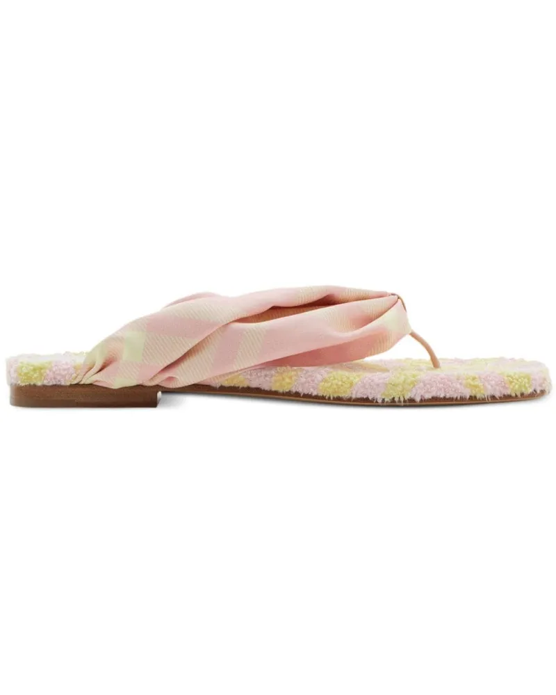 Burberry Flache Sandalen - Rosa Rosa