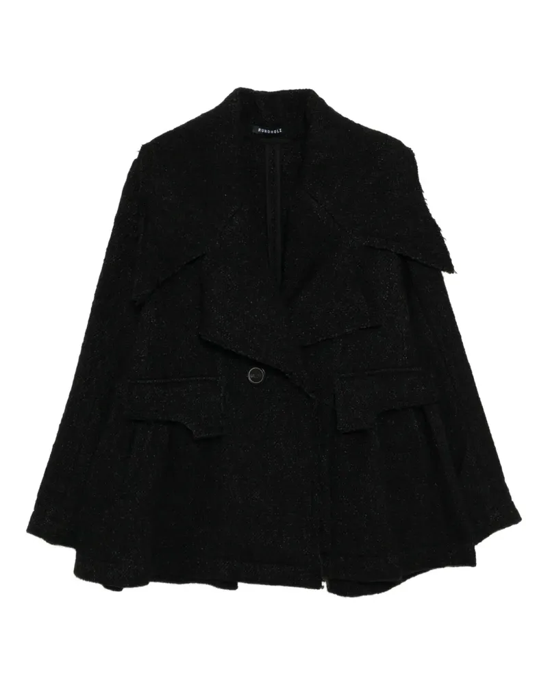 Studiorundholz Doppelreihiges Sakko - Schwarz Schwarz