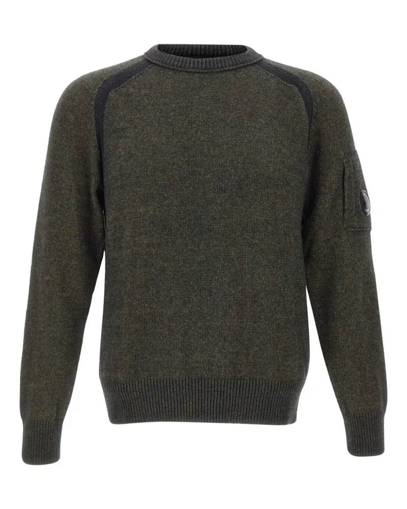 C.P. Company lens appliqué crew-neck sweater - Grün Grün