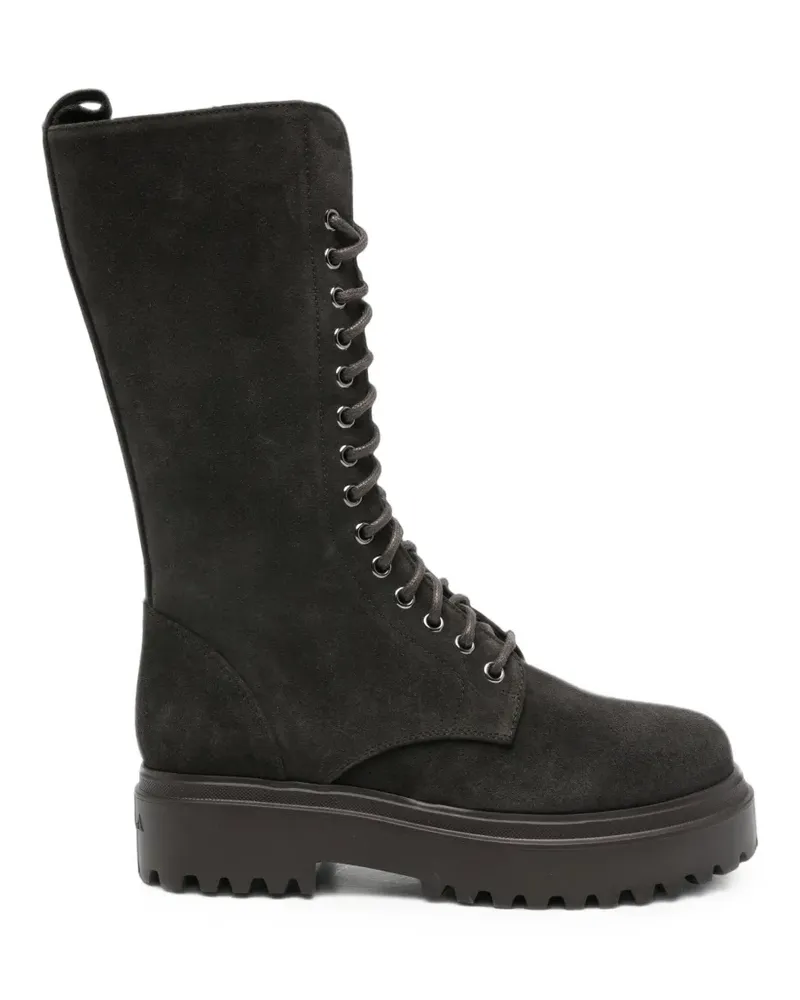Le Silla Schnürstiefel aus Wildleder - Braun Braun