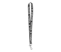 Schlüsselanhänger mit Logo-Print - Schwarz