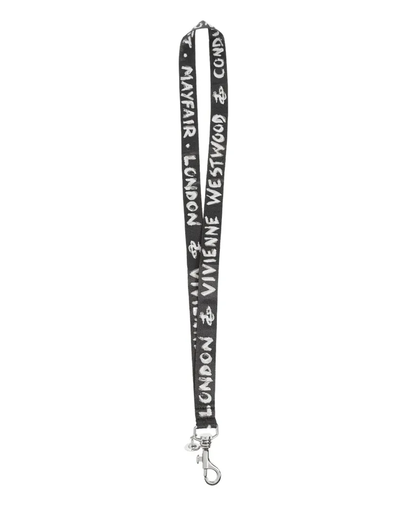 Vivienne Westwood logo-print keyring - Schwarz Schwarz