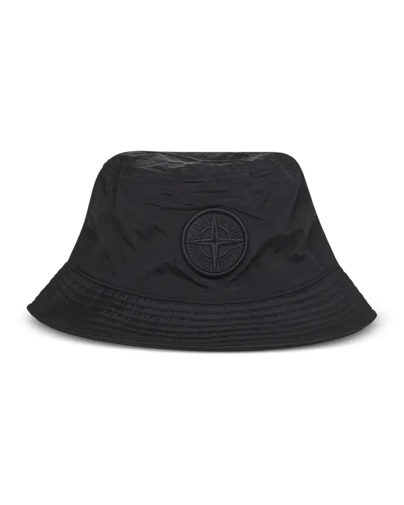 Stone Island Fischerhut mit Logo-Stickerei - Schwarz Schwarz