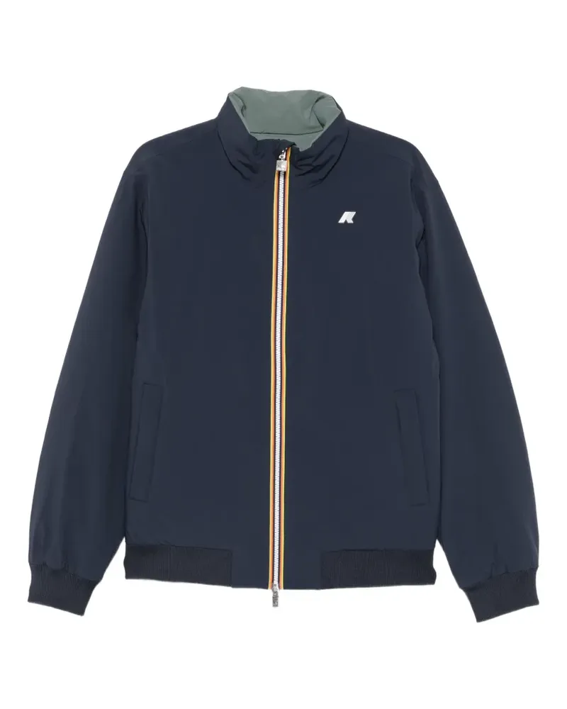 K-Way Wendbare Jacke mit Logo-Patch - Blau Blau