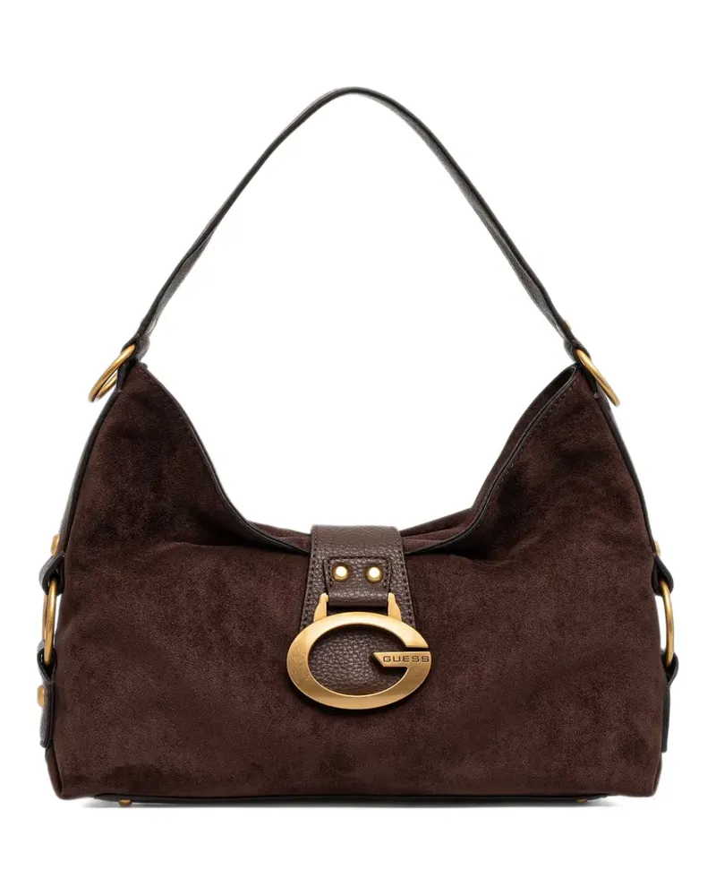 Guess Große Camden Schultertasche - Braun Braun