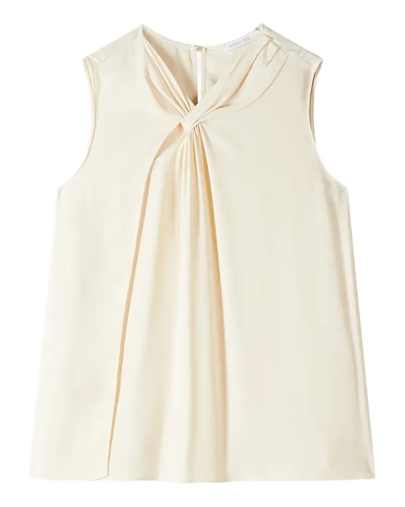 Patrizia Pepe knot-detail sleeveless blouse - Nude Nude