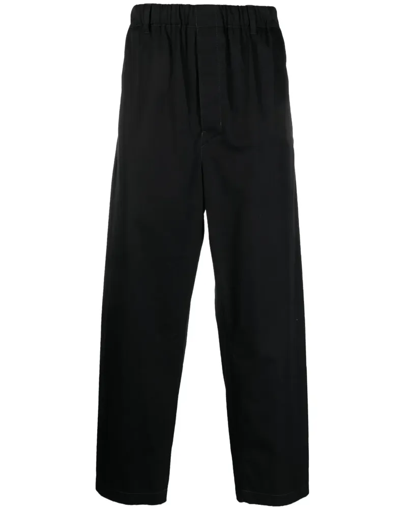Christophe Lemaire Weite Hose mit Stretchbund - Schwarz Schwarz