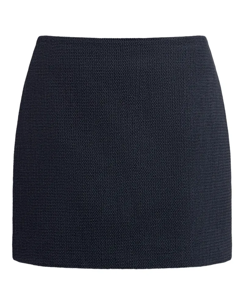 12 STOREEZ Strukturierter Minirock - Schwarz Schwarz