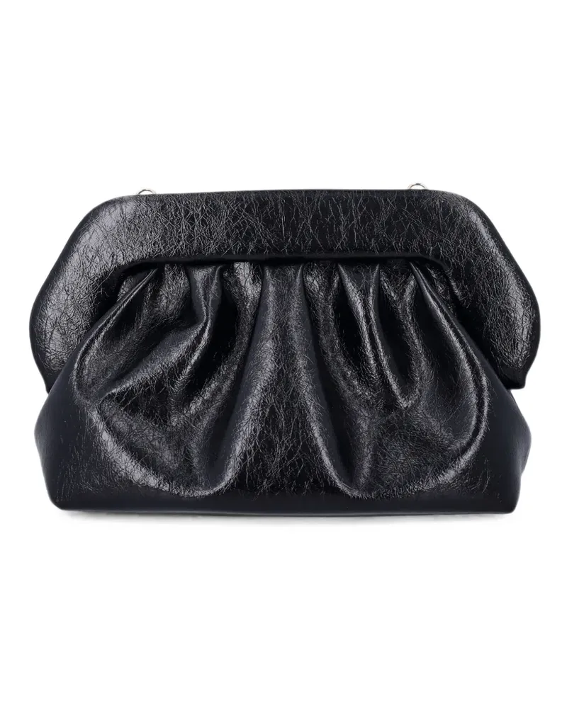 THEMOIRÈ Bios ruched clutch bag - Schwarz Schwarz