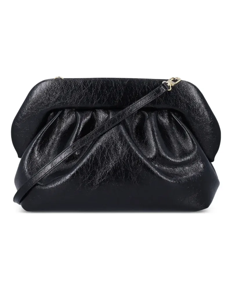THEMOIRÈ Geraffte Clutch - Schwarz Schwarz