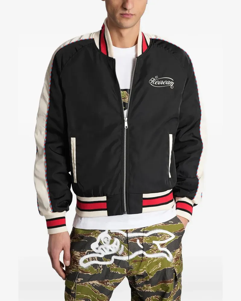 ICECREAM Running Dog embroidered jacket - Schwarz Schwarz