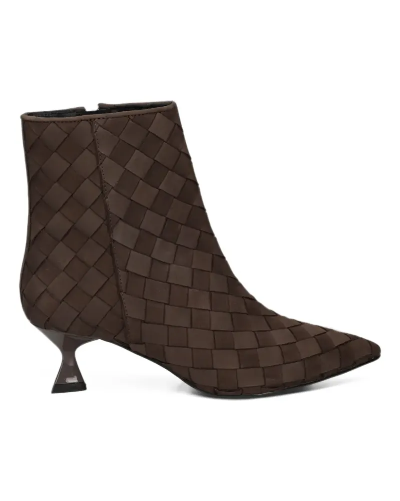 Pons Quintana Stiefeletten mit Webmuster - Braun Braun