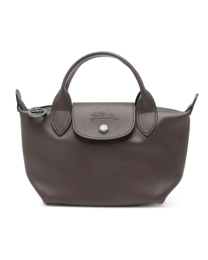 Longchamp Le Pliage leather tote bag - Braun Braun