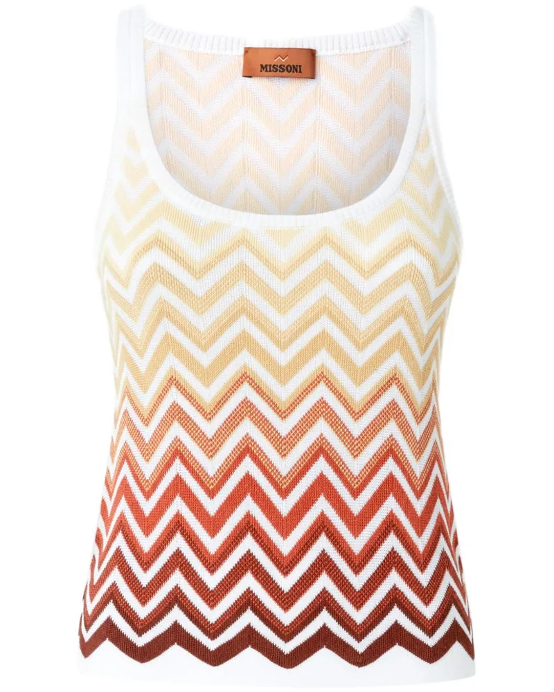 Missoni Trägershirt mit Zickzackmuster - Weiß Weiß