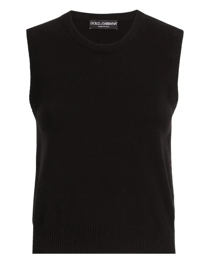 Dolce & Gabbana Top mit rundem Ausschnitt - Schwarz Schwarz