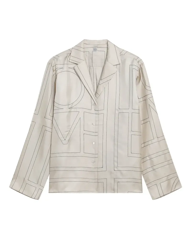 Totême Pyjama-Oberteil mit Monogramm - Nude Nude