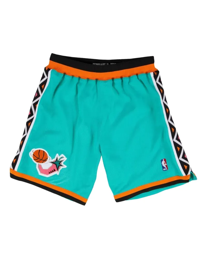 Mitchell & Ness NBA Shorts mit Einsätzen - Blau Blau