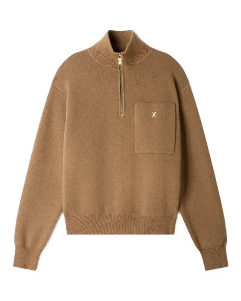 Sandro Sweatshirt mit Brusttasche - Braun Braun