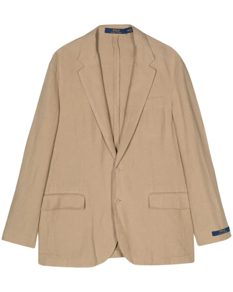 Ralph Lauren Einreihiges Sakko aus Leinen - Nude Nude