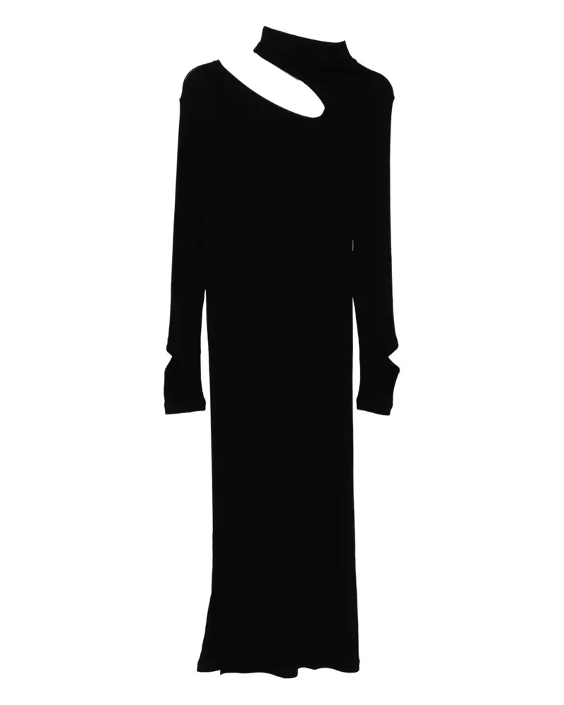 Yohji Yamamoto Kleid mit asymmetrischem Saum - Schwarz Schwarz