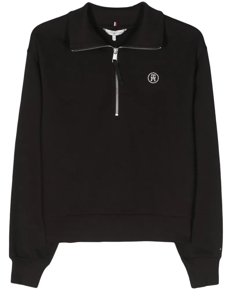 Tommy Hilfiger Sweatshirt mit Reißverschluss Schwarz