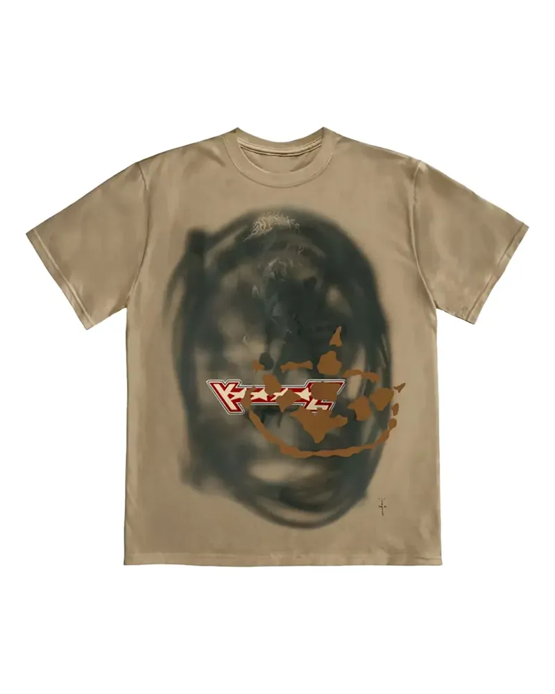 Travis Scott T-Shirt mit Spray-Effekt - Nude Nude