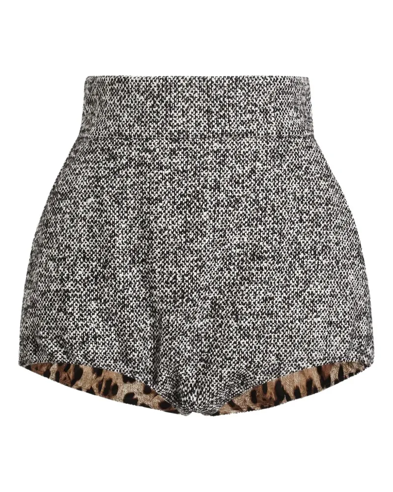 Dolce & Gabbana Ballonshorts aus Tweed - Schwarz Schwarz