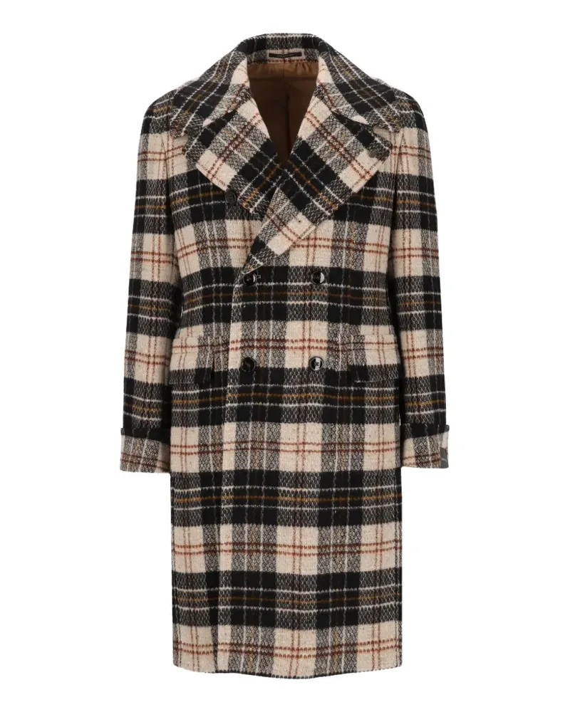 Gabriele Pasini check double-breasted coat - Nude Nude