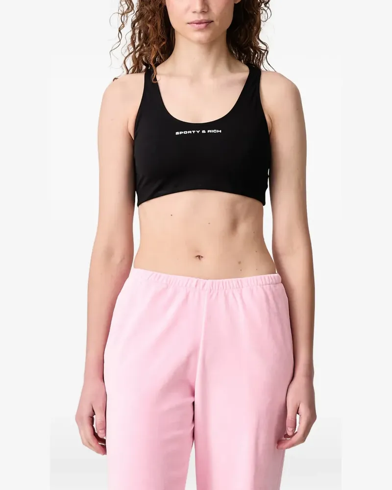 SPORTY & RICH Sport-BH mit Racerback - Schwarz Schwarz