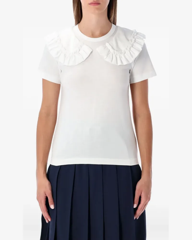 Comme des Garçons ruffled collar top - Weiß Weiß