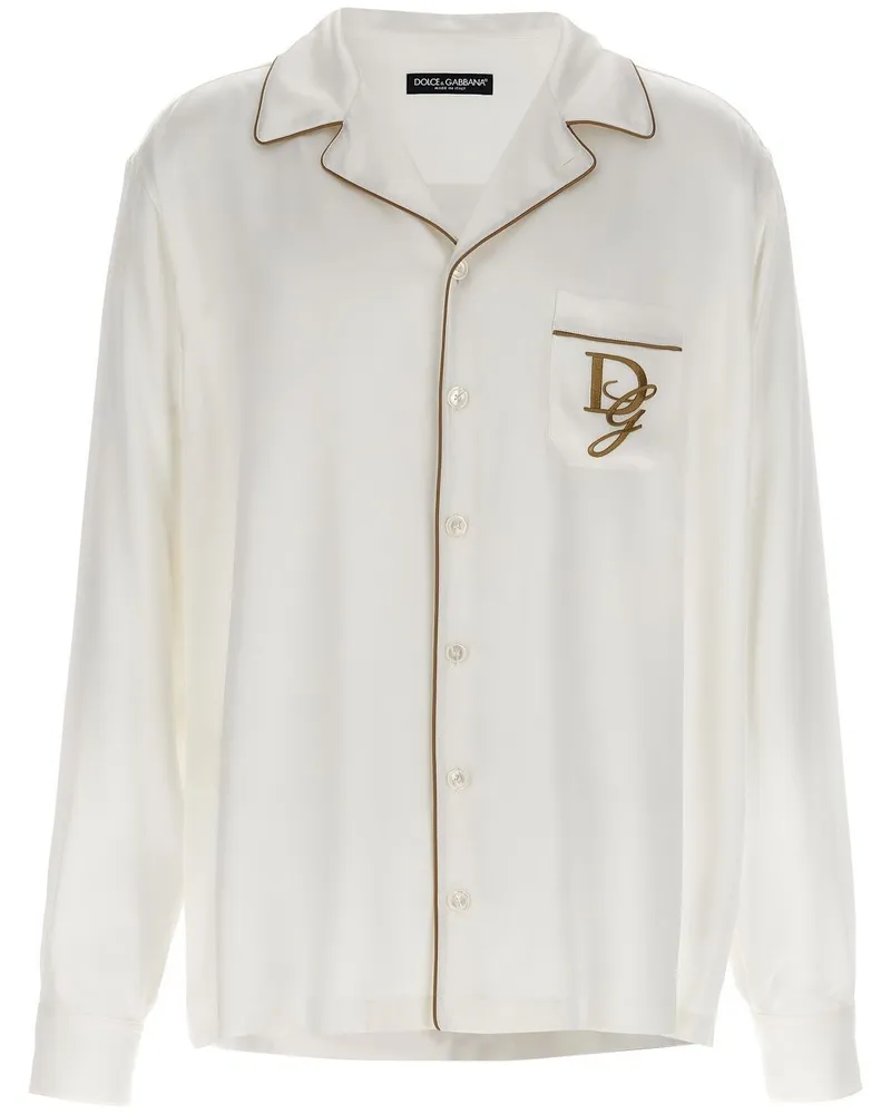 Dolce & Gabbana Hemd aus Seide - Weiß Weiß