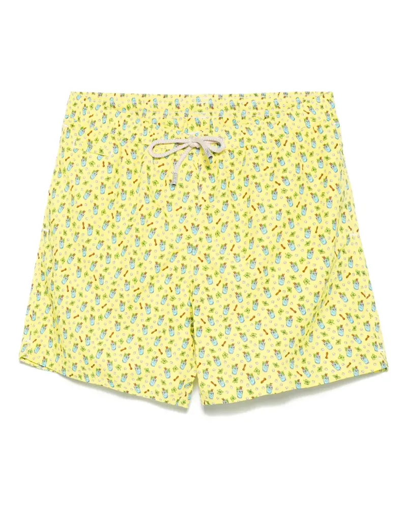 MC2 Saint Barth Badeshorts mit grafischem Print - Gelb Gelb