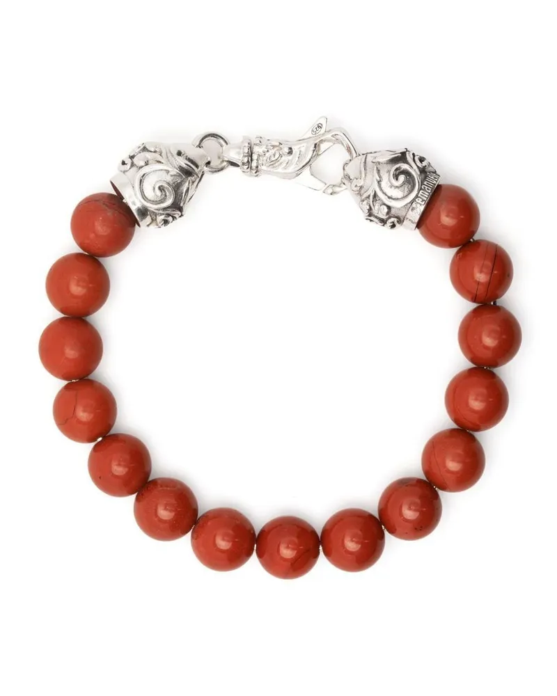 Emanuele Bicocchi Armband mit Jaspis-Perlen - Rot Rot