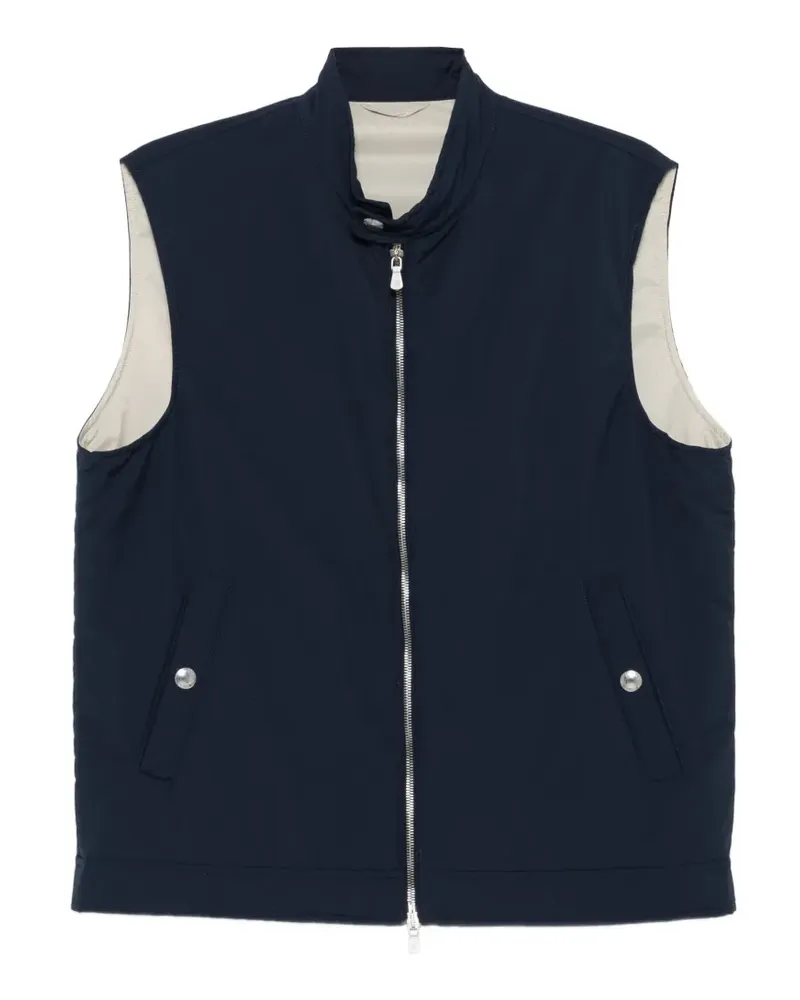 Eleventy Weste mit Reißverschluss - Blau Blau