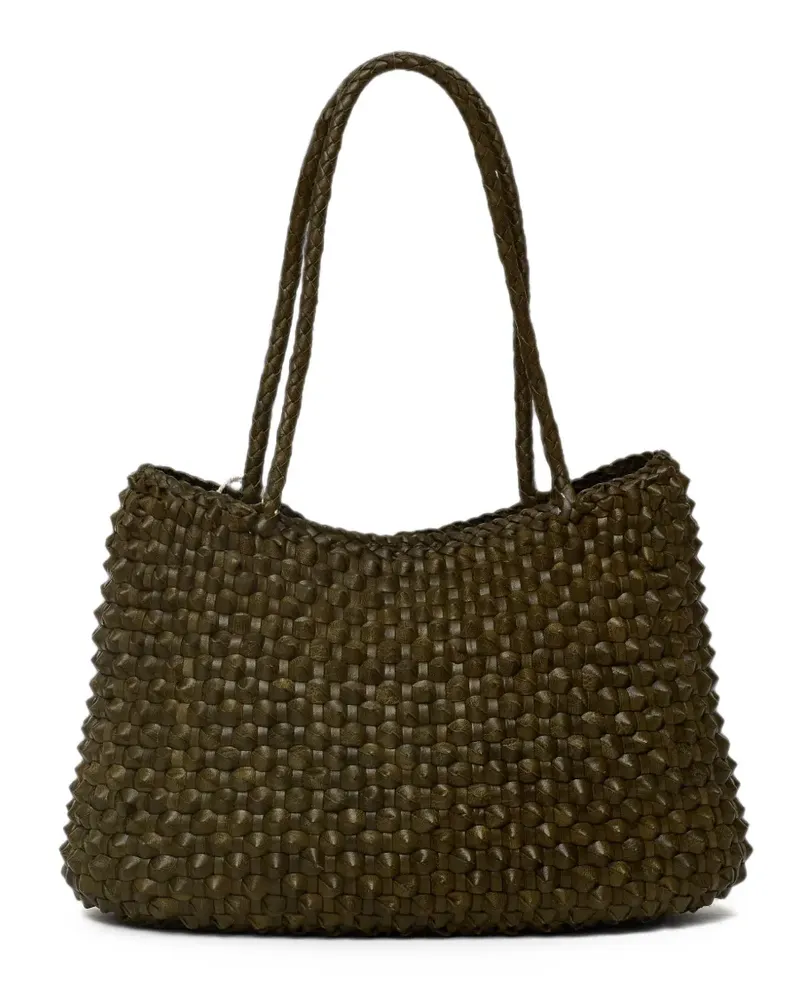 Dragon Diffusion S. Croce Cactus woven leather tote bag - Grün Grün