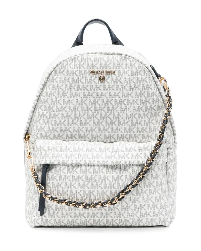 Michael Kors Rucksack mit Monogramm-Print - Weiß Weiß