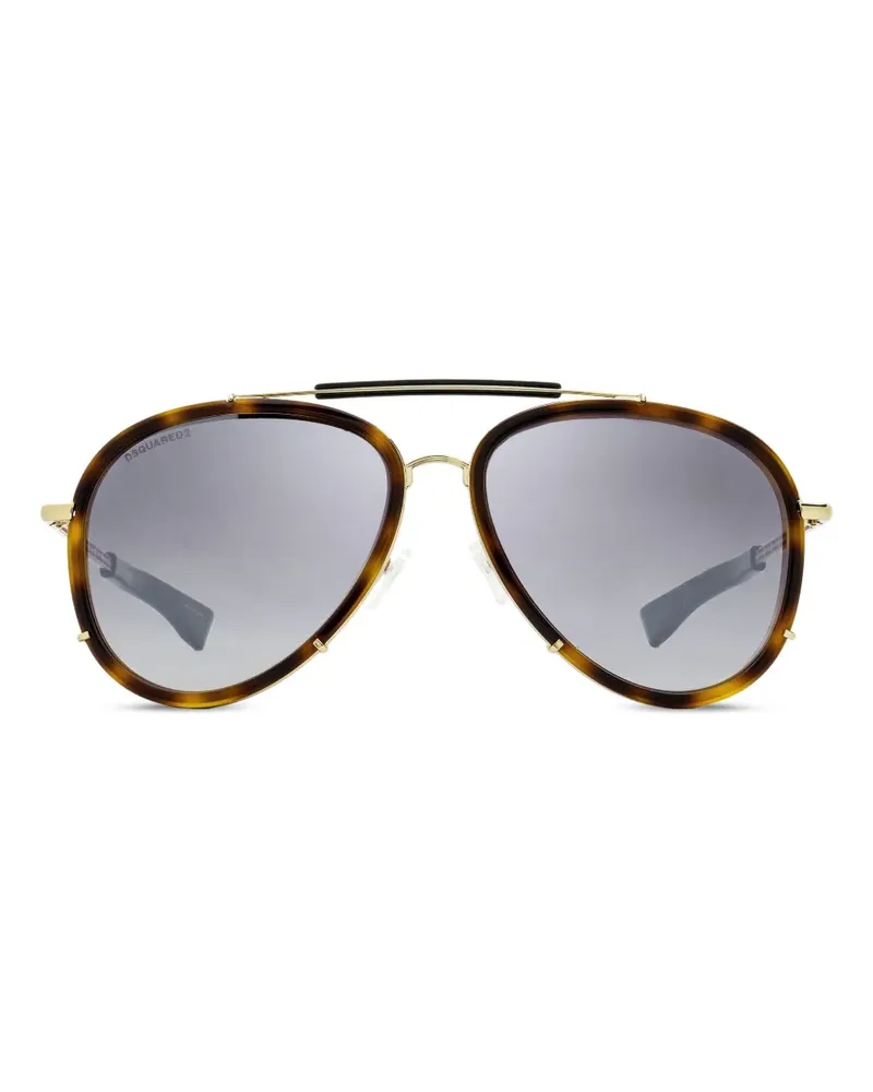 Dsquared2 Pilotenbrille mit Doppelsteg - Braun Braun